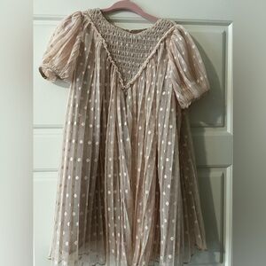 Zara Cream Polka Dot Kids Dress